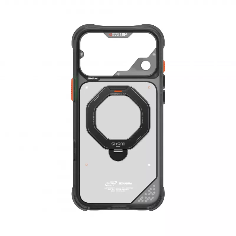 Skinarma Saturn Skin000485 hoesje met MagSafe en RotatingKick Stand voor iPhone 18 Pro Max / 17 Pro Max, zwart