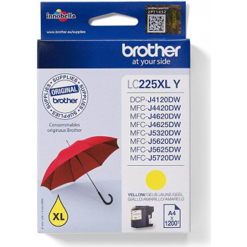 Brother LC-225XLY inktcartridge, geel, 10 ml, hoge capaciteit