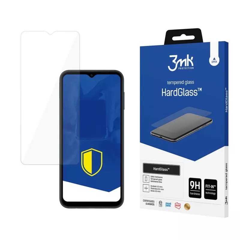 3mk HardGlass screenprotector voor Samsung Galaxy A14 4G/5G, zwart