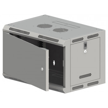 Alantec SW-6U-600-500-N-DMJ-OP-RP-B-S 19-inch wandkast 6U 600x500, ongedeeld, enkele metalen deur, grijs, flatpack