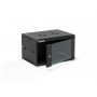 Alantec SW-6U-600-450-01-CF wandmontage serverkast 19 inch 6U, 600x450, zwart, zelfmontage (Flat Pack)