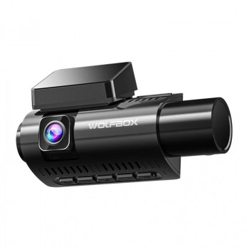 WOLFBOX i07 dashcam, 2,5K voor + 1080p achter- en binnencamera, Wi-Fi