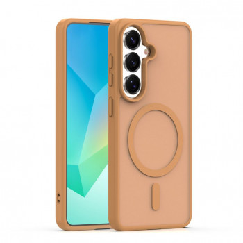iLike Mag Matt hoesje voor Samsung Galaxy A16 4G / A16 5G / A17 4G / A17 5G met grote camera-uitsparing, bruin