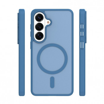 iLike Mag Matt hoesje voor Samsung Galaxy A16 4G / A16 5G / A17 4G / A17 5G met grote camera-uitsparing, donkerblauw