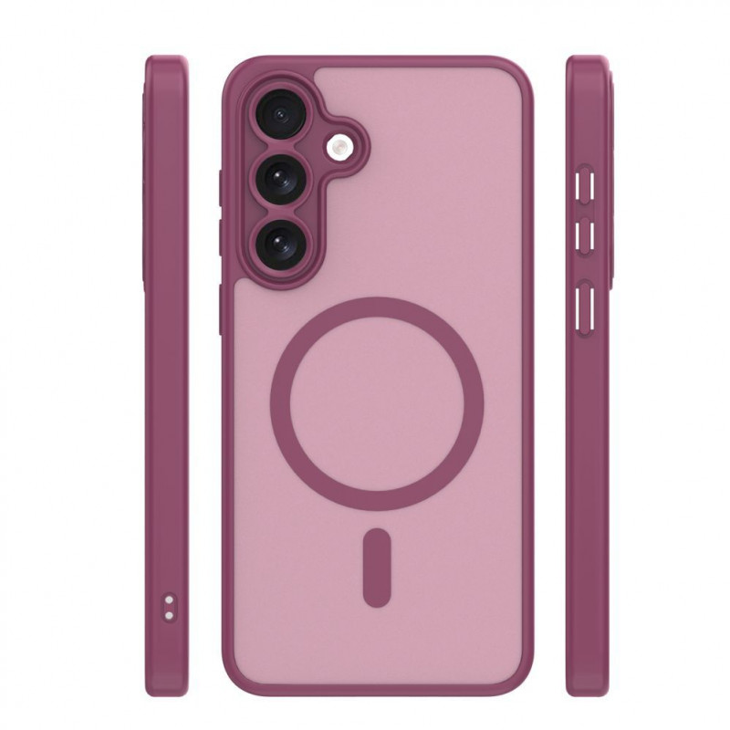 iLike Mag Matt hoesje voor Samsung Galaxy A16 4G / A16 5G / A17 4G / A17 5G met grote camera-uitsparing, bordeaux