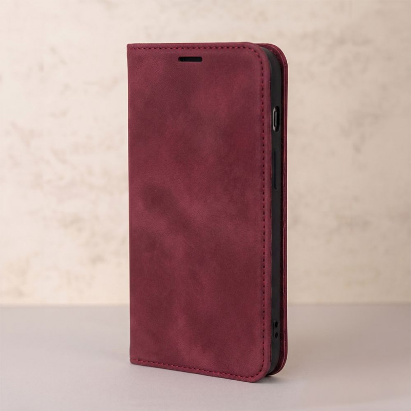 TFO Smart Suede hoesje voor iPhone 17 Pro Max 6,9 / iPhone 18 Pro Max 6,9, bordeaux