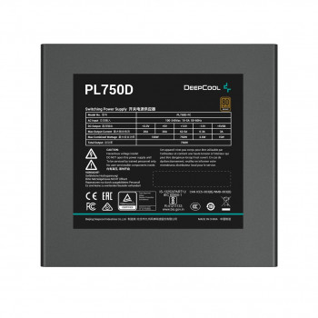 DeepCool PL750D R-PL750D-FC0B-EU voeding, 750 W, 20+4-pins ATX, zwart