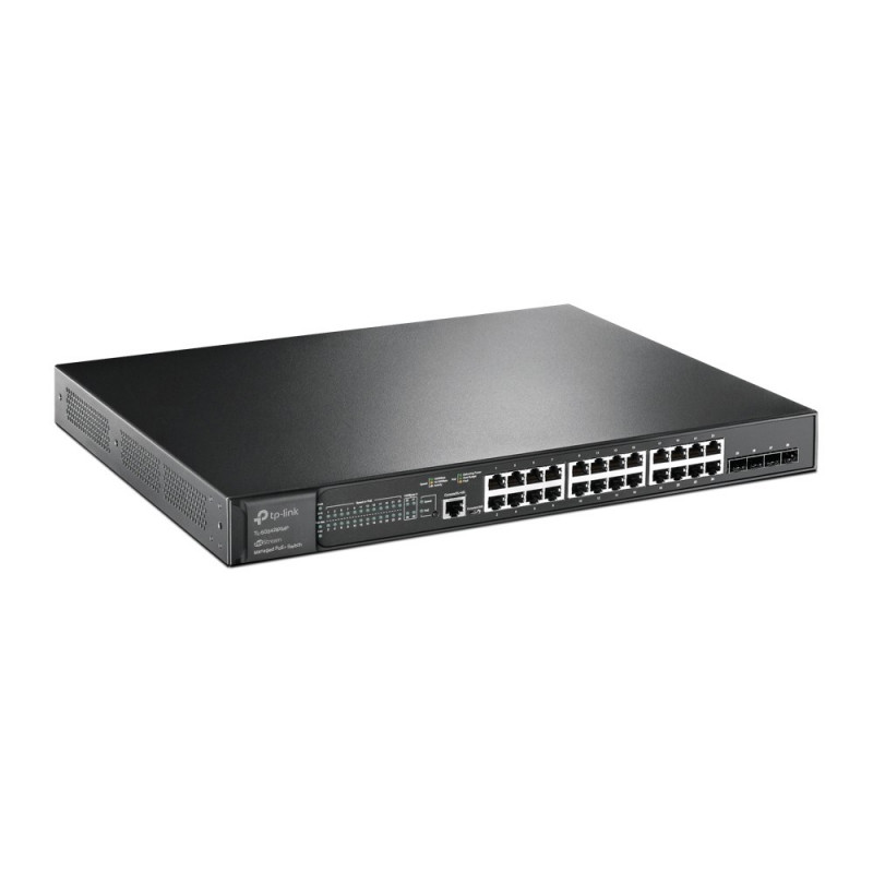 TP-Link JetStream TL-SG3428XMP beheerde L2+ Gigabit Ethernet PoE-netwerkswitch, 1U, zwart