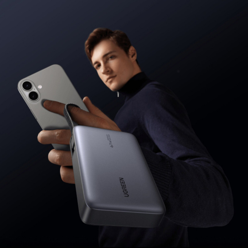 Ugreen PB550 powerbank, 20000 mAh, grijs