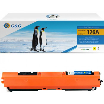 G&G toner voor HP 126A CE312A, Canon 729Y, compatibel