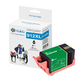 G&G XL inktcartridge voor HP 912XL 3YL84AE, zwart, compatibel