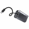 SHARGE Flow 3 powerbank, 10.000 mAh, 45 W PD, USB-C-kabel, zwart