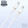 Dudao datakabel van vloeibare siliconen USB-C naar USB-C 1 m 60 W, wit