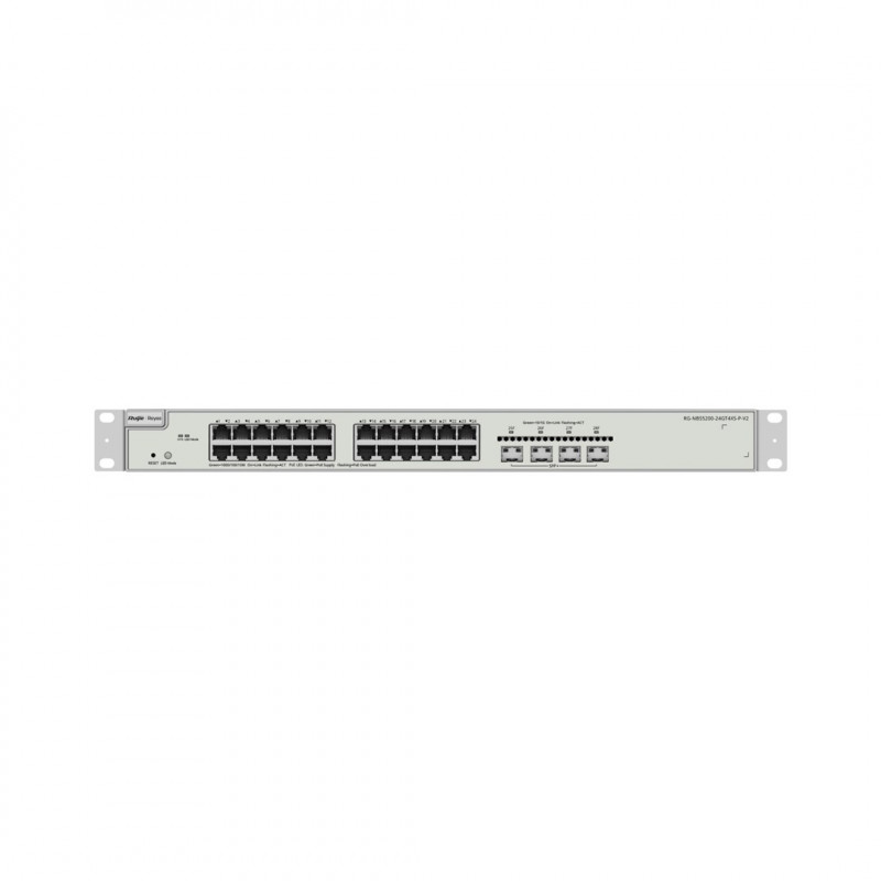 Reyee RG-NBS5200-24GT4XS-P-V2 beheerbare PoE-switch, 24 poorten + 4x SFP+