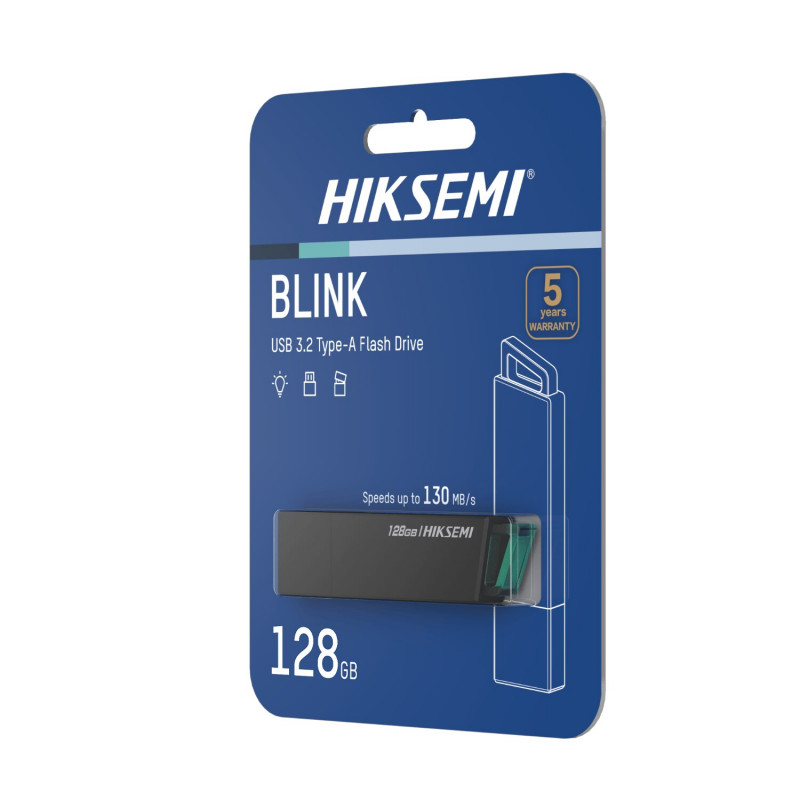 Hiksemi Blink HS-USB-E302 128 GB USB 3.2 usb-stick, zwart