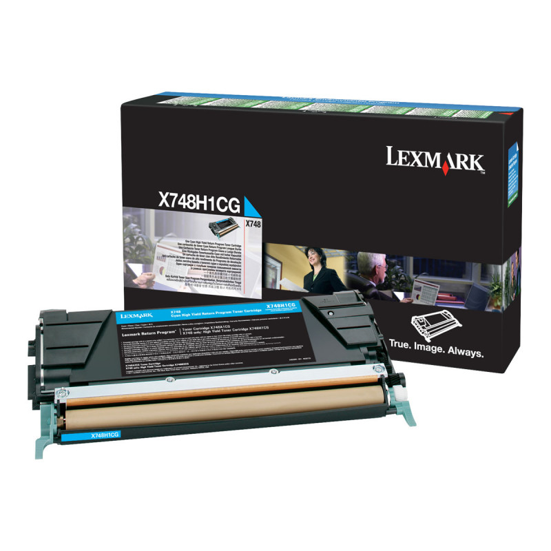 Lexmark X748H1CG tonercartridge voor X748de, X748de LDS, X748de Statoil, X748dte, cyaan