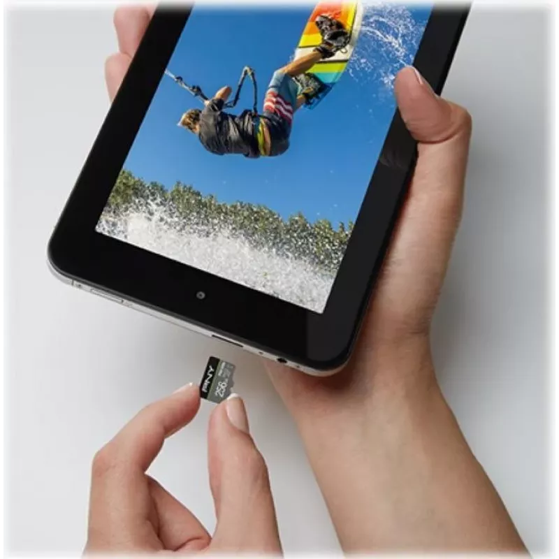 PNY PRO Elite P-SDU256V31100PRO-GE microSDXC-geheugenkaart, 256 GB, UHS-I U3, A1, V30, met SD-adapter