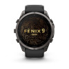 Garmin Fenix 9 Pro 010-04337-16 smartwatch, 51 mm, Carbon Gray DLC titanium, zwart/Pebble Grey siliconen band
