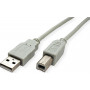 Secomp STANDARD USB 2.0-kabel, type A-B, beige, 3 m