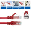 ACT FC1552 U/UTP CAT6A ultraflexibele patchkabel, 0,25 m, TPE, snagless RJ45, rood