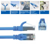 ACT FC2610 S/FTP CAT6A patchkabel, 10 m, TPE, ultraflexibel, met beschermkap tegen haken, blauw