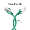 ACT FC2715 ultraflexibele S/FTP CAT6A patchkabel, 15 m, TPE, met beschermkap tegen haken, groen