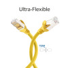 ACT FC2810 S/FTP CAT6A patchkabel, 10 m, TPE, ultraflexibel, met antihaakbescherming, RJ45, geel
