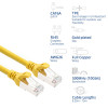 ACT FC2852 S/FTP CAT6A patchkabel, 0,25 m, TPE, ultraflexibel, met antihaakbescherming, RJ45, geel