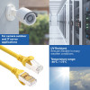 ACT FC2852 S/FTP CAT6A patchkabel, 0,25 m, TPE, ultraflexibel, met antihaakbescherming, RJ45, geel