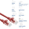 ACT FC1510 ultraflexibele U/UTP CAT6A-patchkabel, TPE, snagless, RJ45, 10 m, rood