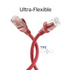 ACT FC1510 ultraflexibele U/UTP CAT6A-patchkabel, TPE, snagless, RJ45, 10 m, rood