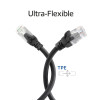 ACT FC1902 CAT6A U/UTP ultraflexibele patchkabel, 2 m, TPE, RJ45 met haakbescherming, zwart