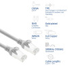ACT FC2001 CAT6A S/FTP ultraflexibele patchkabel, 1 m, TPE, RJ45 met haakbescherming, grijs