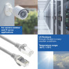 ACT FC2001 CAT6A S/FTP ultraflexibele patchkabel, 1 m, TPE, RJ45 met haakbescherming, grijs