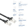 ACT FC2915 S/FTP CAT6A ultraflexibele patchkabel, TPE, met haakvrije RJ45-connectoren, 15 m, zwart