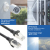 ACT FC2915 S/FTP CAT6A ultraflexibele patchkabel, TPE, met haakvrije RJ45-connectoren, 15 m, zwart