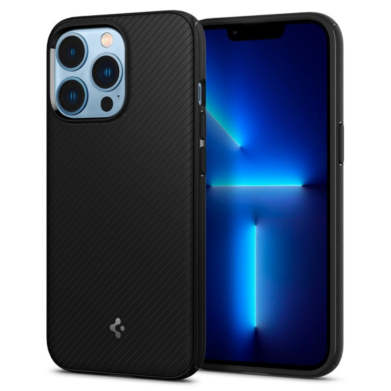 Spigen Mag Armor SPN1735BLK hoesje voor Apple iPhone 13 Pro, MagSafe, mat zwart