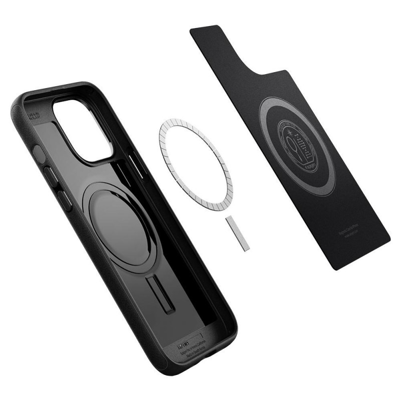 Spigen Mag Armor SPN1735BLK hoesje voor Apple iPhone 13 Pro, MagSafe, mat zwart
