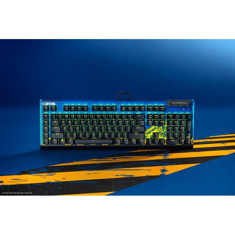 Razer BlackWidow V4 X Fortnite Edition gamingtoetsenbord, USB, Amerikaans-Engelse indeling