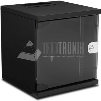Wirewin WCAB 10 312X300X9U BL serverkast voor wandmontage, 9U, zwart