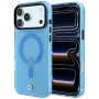 BMW BMW001318 Sign Frosted IML & Metal Logo MagSafe-hoesje voor iPhone 18 Pro Max / 17 Pro Max, blauw