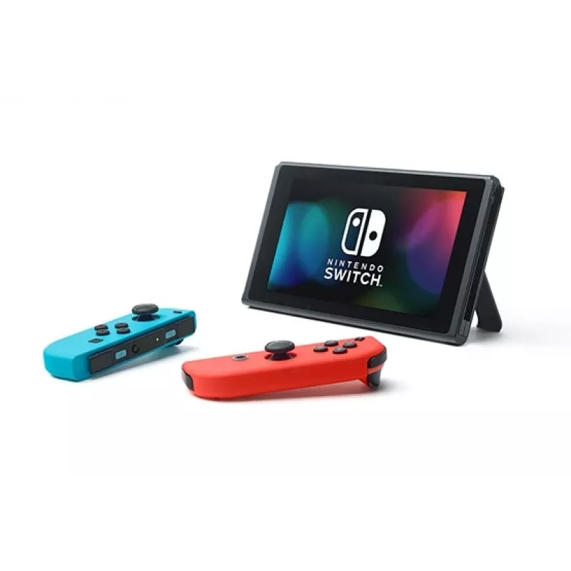 Nintendo Switch (nieuw herzien model) draagbare spelcomputer, zwart / blauw / rood, 15,8 cm (6,2 inch), 32 GB, Wi-Fi