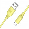Tellur TLL155400 siliconen USB-naar-Type-C-kabel, 3A, 1 m, geel