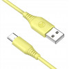 Tellur TLL155400 siliconen USB-naar-Type-C-kabel, 3A, 1 m, geel