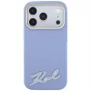 Karl Lagerfeld KF003170 Grained with Resin Signature Logo MagSafe hoesje voor iPhone 18 Pro Max / 17 Pro Max, lichtblauw
