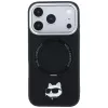 Karl Lagerfeld KF003216 Ring Stand 360 Choupette Head Pin MagSafe hoesje voor iPhone 18 Pro Max / 17 Pro Max, zwart