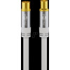 Goobay tv-antennekabel, 135 dB (typ.), 4x afgeschermd, 5 m, wit, verguld