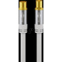 Goobay tv-antennekabel, 135 dB (typ.), 4x afgeschermd, 5 m, wit, verguld