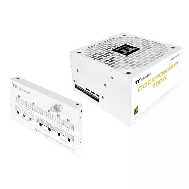 Thermaltake Dockpower FI 750W pc-voeding, 80 PLUS Gold, modulair, wit
