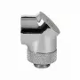 Thermaltake Pacific G1/4 adapter van 90 graden, chroom